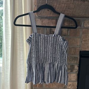 Loft blue and white tank